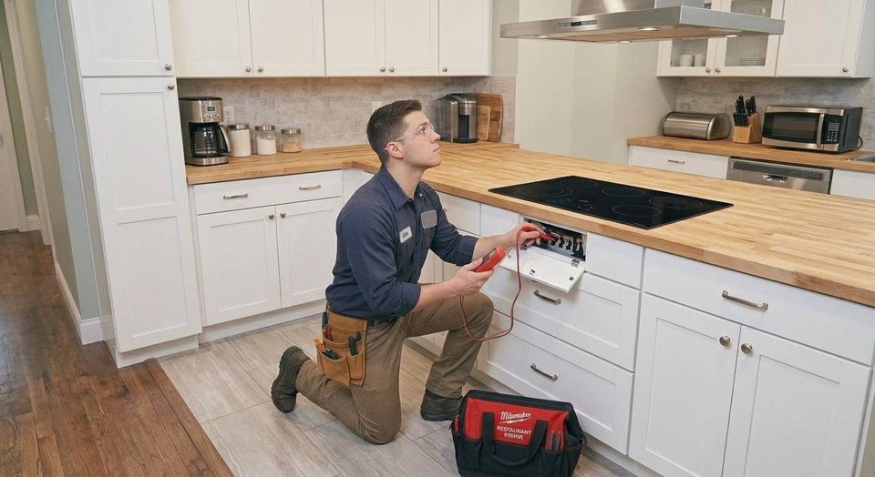 Cooktop diagnostics at the junction box