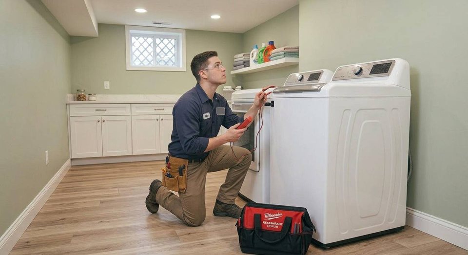 Meter readings on a top-load laundry pair